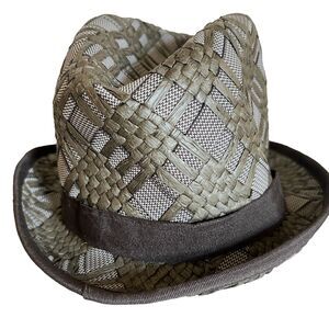 Henschel Hat Co Mens Fedora Hat M Raffia weave NWT
